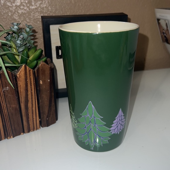 Starbucks Christmas Mug Coffee Tea Cup Green Tree 2020 Logo Holiday Ceramic 16oz - Picture 2 of 3
